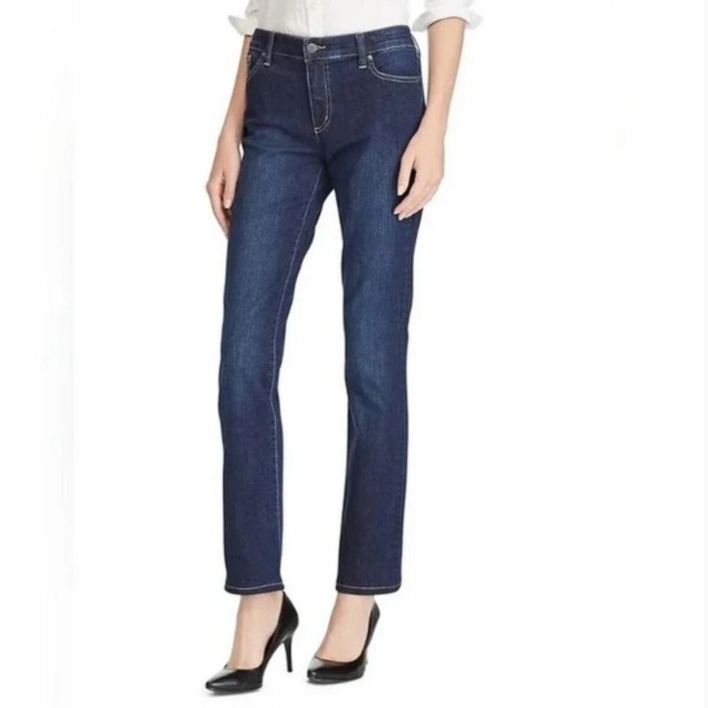 NEW Lauren Ralph Lauren Classic Straight Super Stretch Slimming Fit Jeans US 2